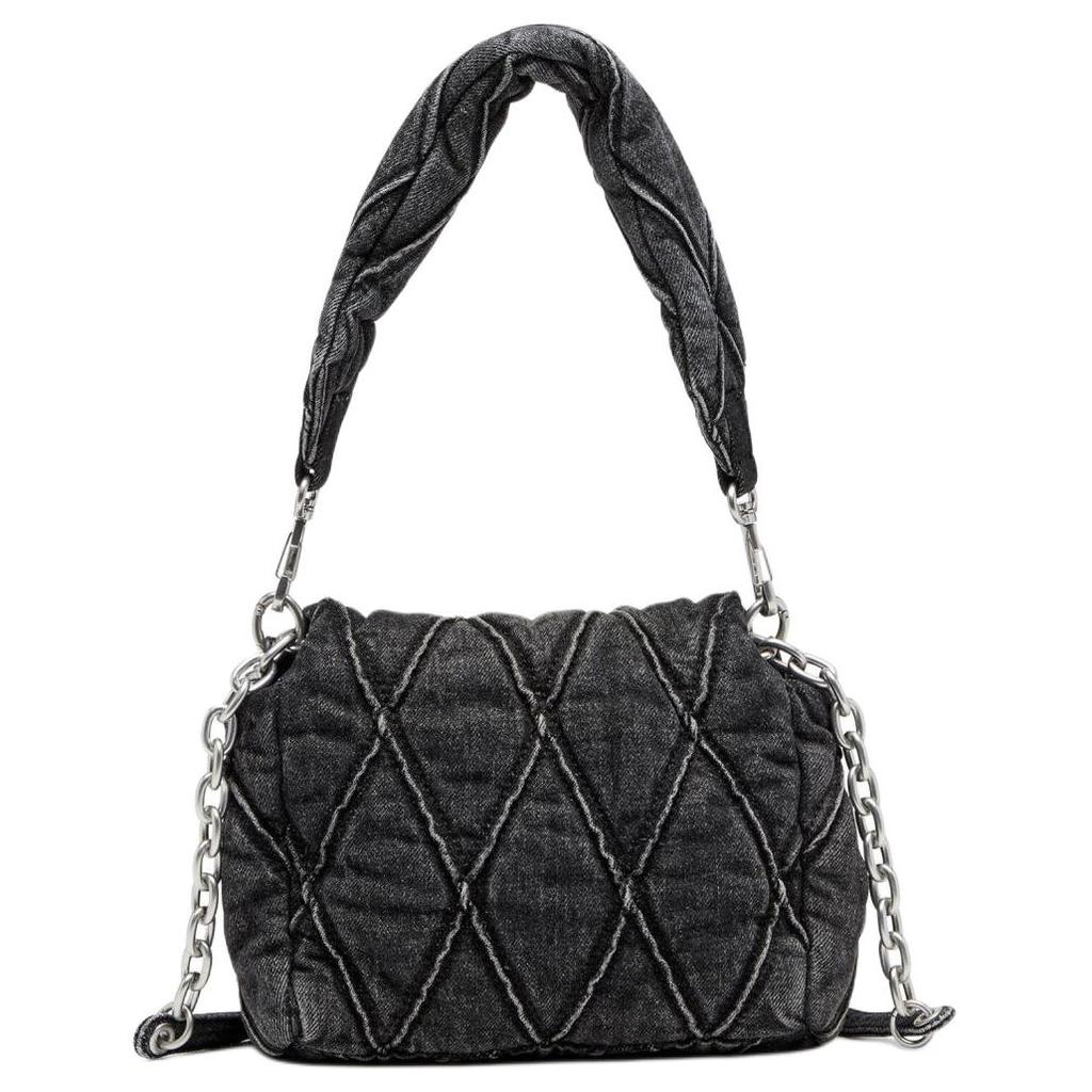 Diesel Сумка-тоут Cotton Tote с алмазным узором Charm-D, съемной ручкой, для ношения через плечо, женская, черная X09597P6330T8013