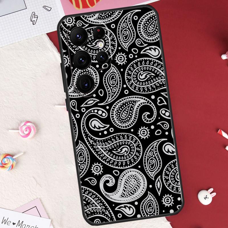 Paisley Pattern Case For Samsung Galaxy S24 FE S20 FE S21 S22 S23 S25 S26 Ultra S10 Plus S25 FE Cover Shell