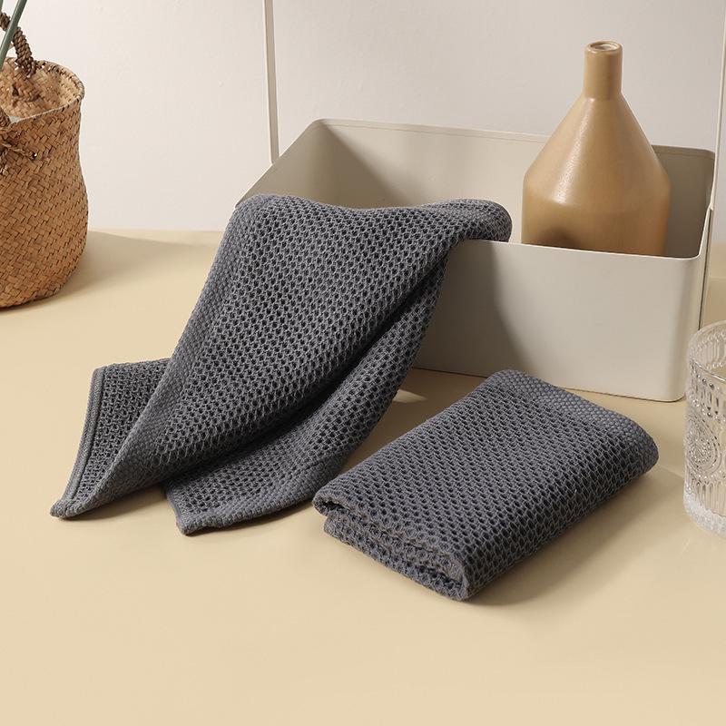 Japanese-Korean Honeycomb Cotton Hand & Tea Towel: Absorbent, Non-stick, Breathable.