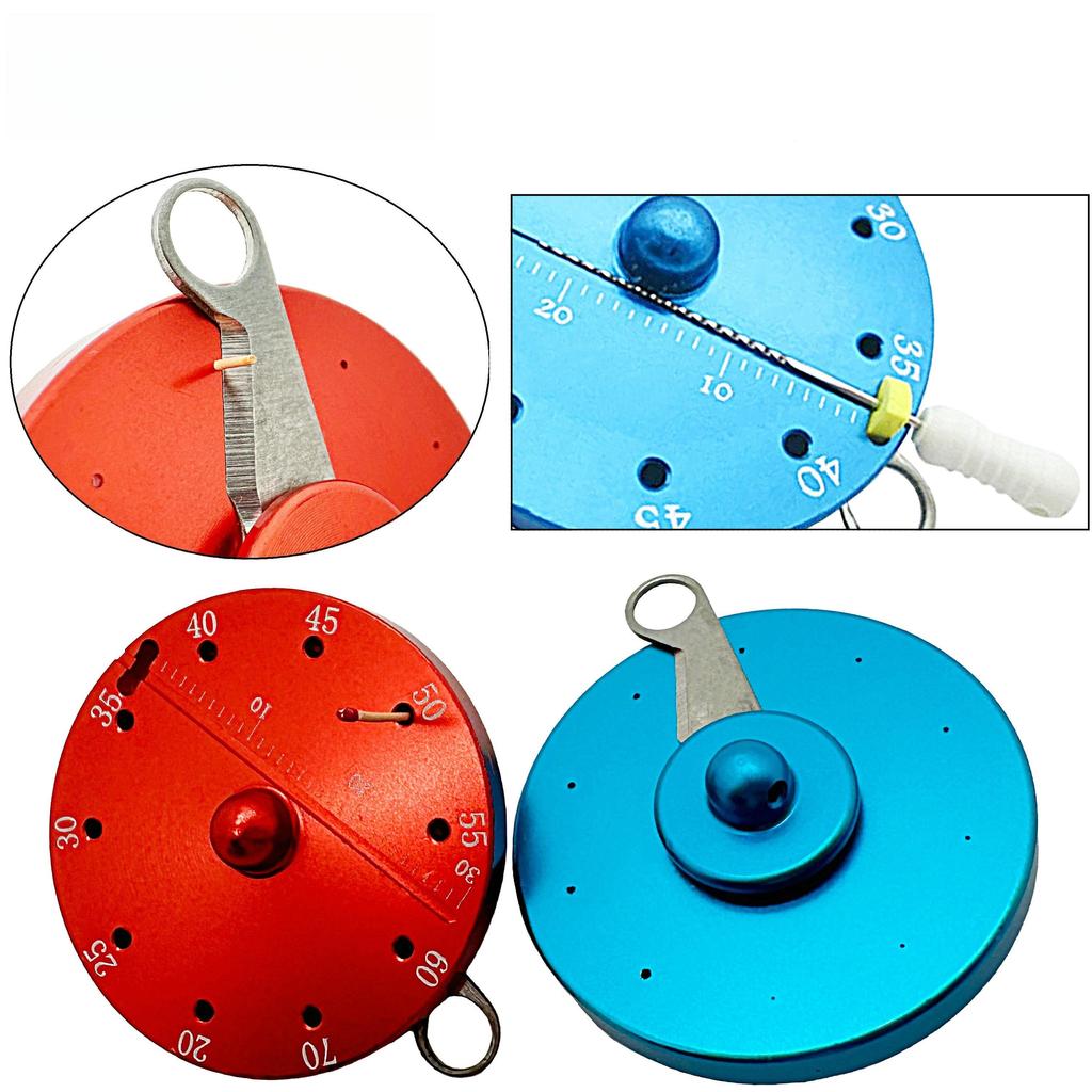 Стоматологические эндодонтические гуттаперчевые штифты, калибровочный резак с измерительной шкалой, линейка, круглое алюминиевое калибровочное колесо, инструменты стоматолога