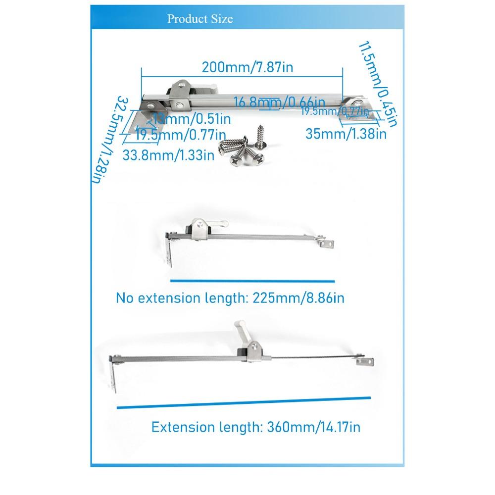 Stainless Steel Casement Window Hinges Adjustable Window Stopper Security Window Stay Library