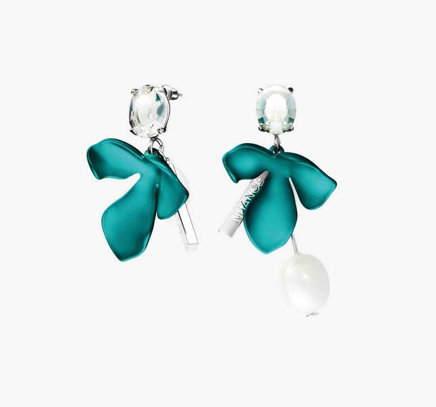 NUANCE Blossom 2 Turquoise, Серьги, Корейский премиум-бренд, Корейские украшения, Корейские аксессуары, Корейский стиль, KBeauty