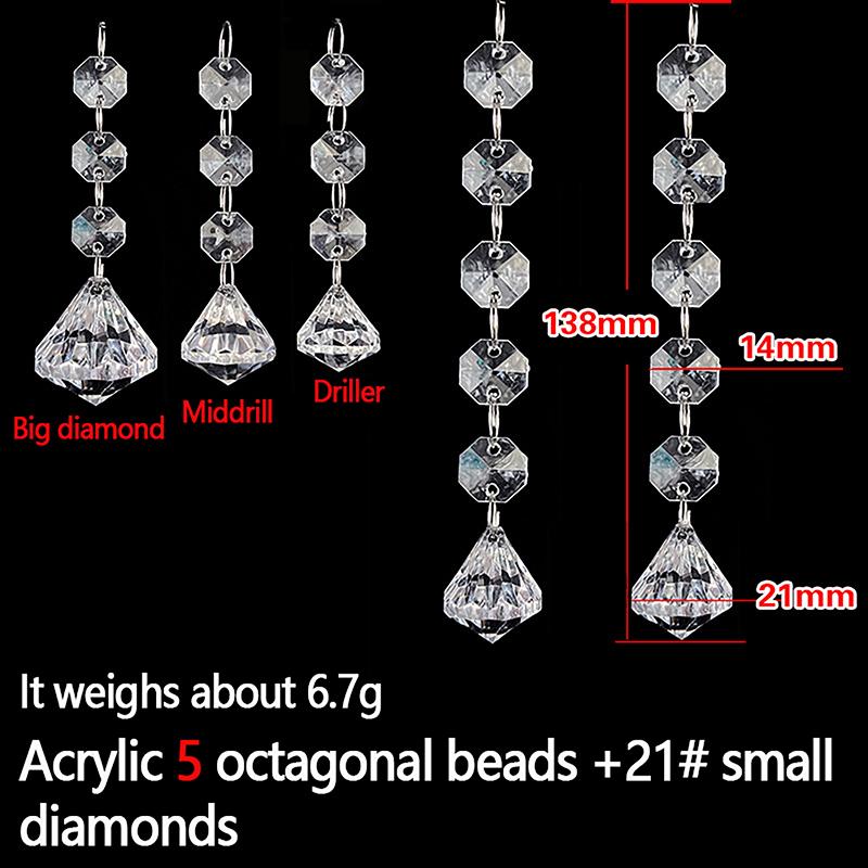 10 шт. Акриловые бусины Подвеска Гирлянда Люстра Подвесная Вечеринка Свадебное украшение Украшение стола Штора Сделай сам