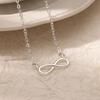 Niche Design Simple Collarbone Chain Female Infinity Symbol Individual Cold Wind Geometric Necklace Transshipment Word Pendant