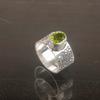 Green Peridot Gemstone 925 Sterling Silver Jewelry Handmade Ring Gift For Women RR-3-9