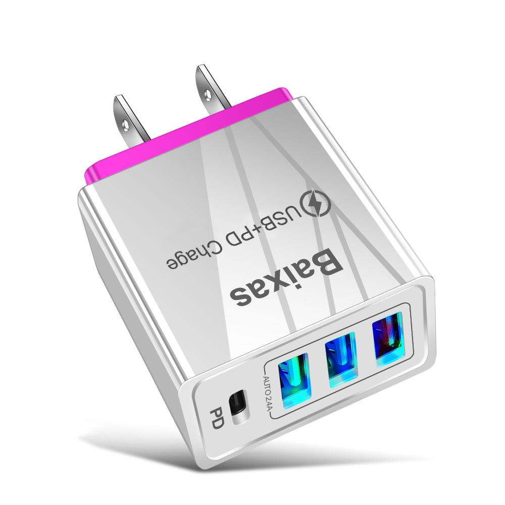 Универсальное 4-портовое USB-зарядное устройство для путешествий 5 В/2,4 А, адаптер быстрой зарядки - вилка AU/EU/UK/US