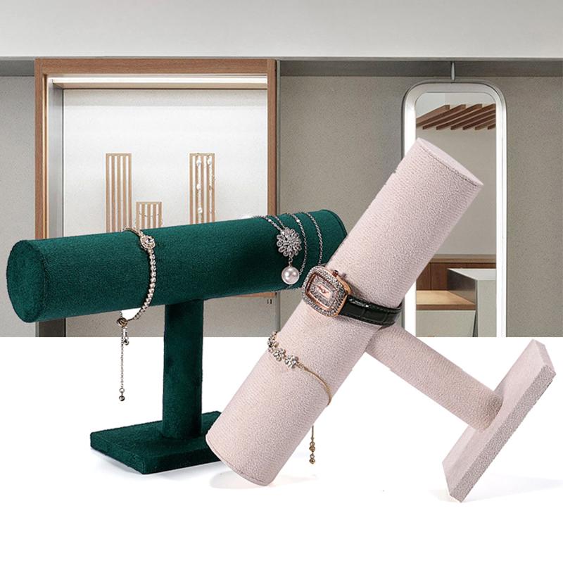Jewelry Display Rack One Layer Jewelry Storage Rack For Bracelets Watches Necklaces T-Bar Bracelet Display Racks