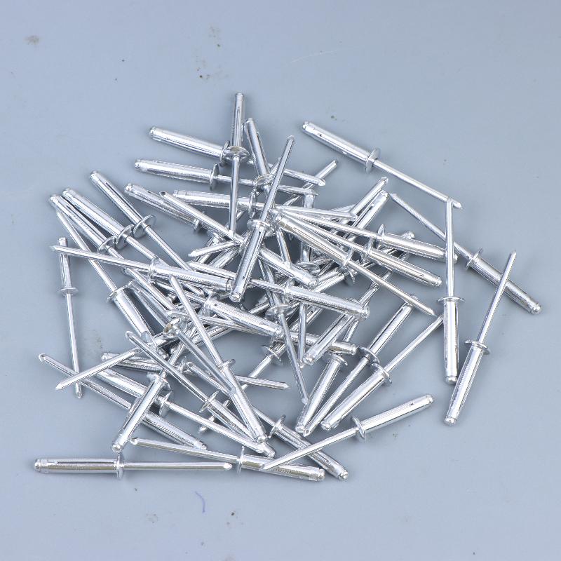 50Pcs Round Head Trifold Rivet Aluminum Alloy Blind Rivets Assortment Kit For Wood Plastic Metal Car Diy Repaired Fasteners