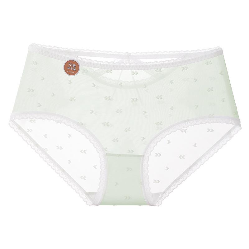 «15D ультратонкое бесшовное женское нижнее белье из искусственного шелка больших размеров, антибактериальная хлопковая промежность, ажурный дизайн»