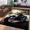 Motorcycle Sunset Beach Design Carpet for Bedroom or Living Room Decor Suitable for use as an anti-slip for living room bedroom sofas