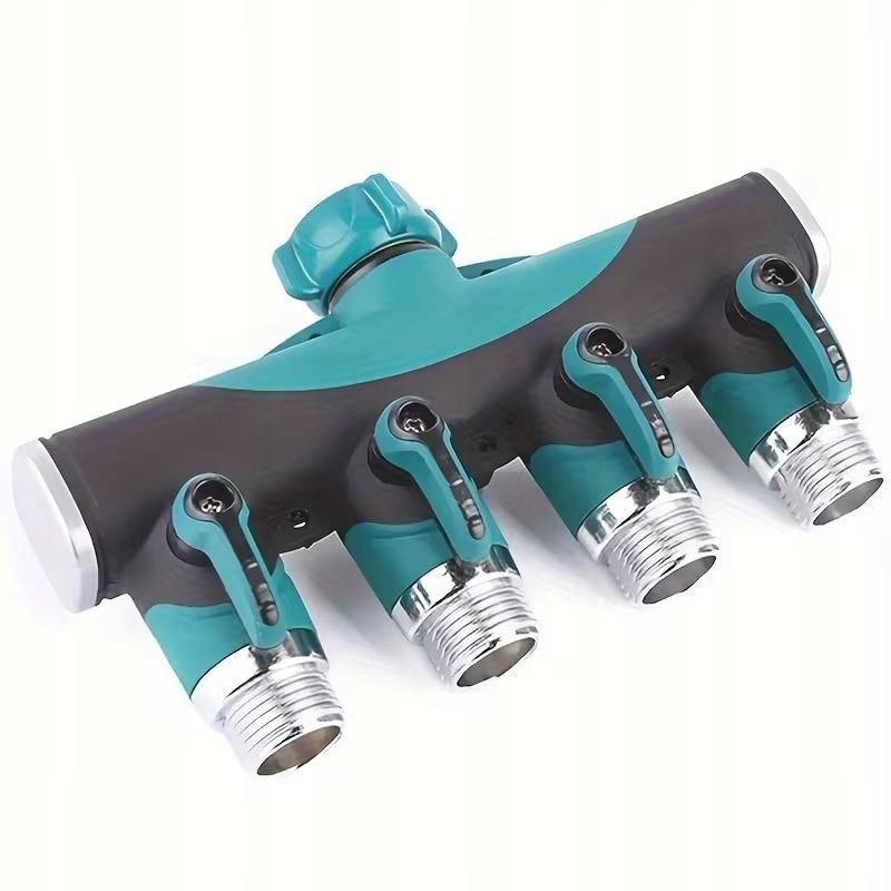 4-way garden water tap distributor with 3/4 watering valves