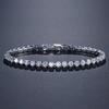 RAKOL Korean Style Round Zircon Tennis Bracelet for Women 4mm