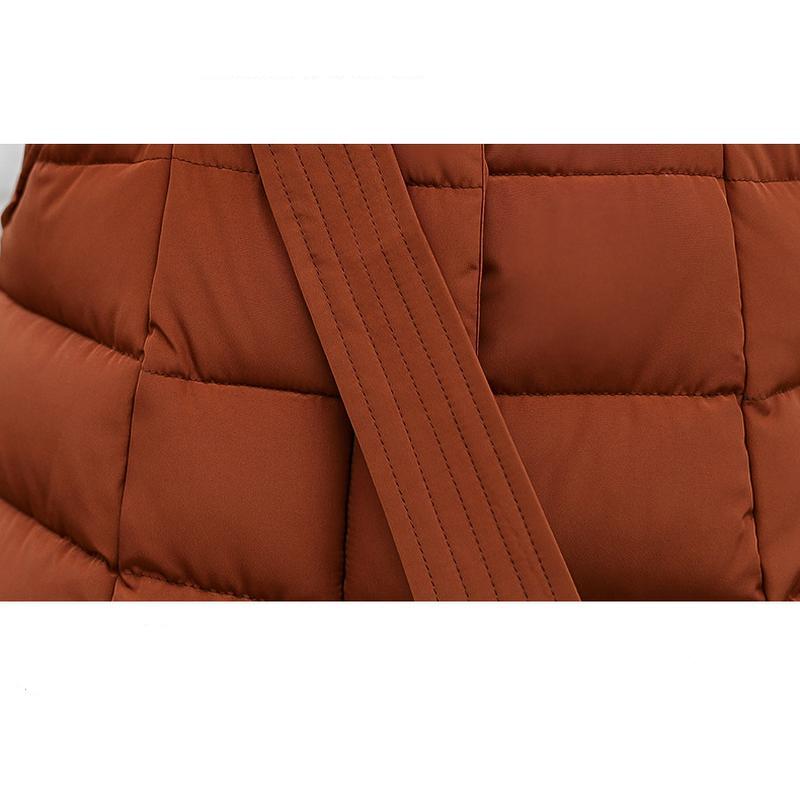 Women's Autumn And Winter Cotton Jacket Slim Fitting Thickened Cotton Jacket Long Knee Length Cotton Jacket