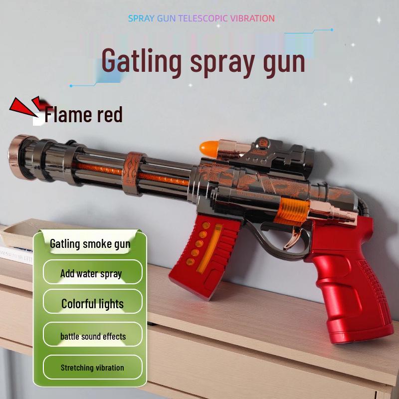 Gatling Electric Sound & Light Spray Gun Toy for Kids
