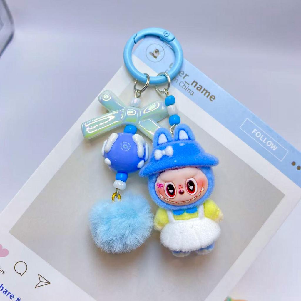 1 Плюшевый Лабубу Пасторальный Брелок Подвеска DIY Аксессуар ручной работы