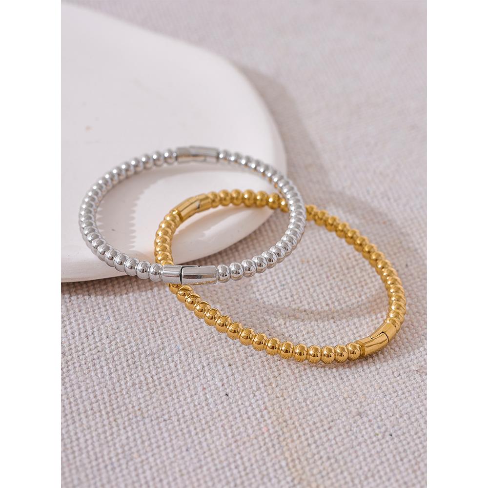 Eetit Массивный браслет из нержавеющей стали 57 мм, металлический браслет ручной работы, полированные ювелирные изделия на запястье, водонепроницаемые аксессуары 2023