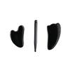 Natural Obsidian Gouache Scraper Board Set Jade Roller Massager Gua Sha Facial Lifting Acupuncture SPA Scraping Beauty Tools