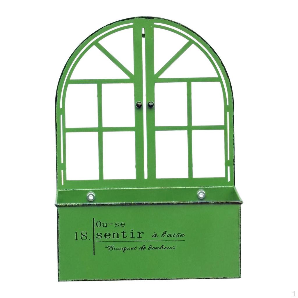 Wall Mount Planter Garden Decor Rustic Practical Metal Ornament Sturdy Plant Pot Hanging Flower