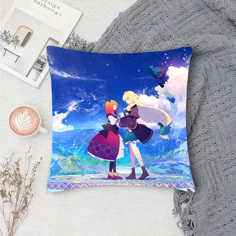 Я убивал слизней 300 лет и прокачал свой уровень Чехол для подушки Аниме Чехол для диванной подушки Декор комнаты Дома