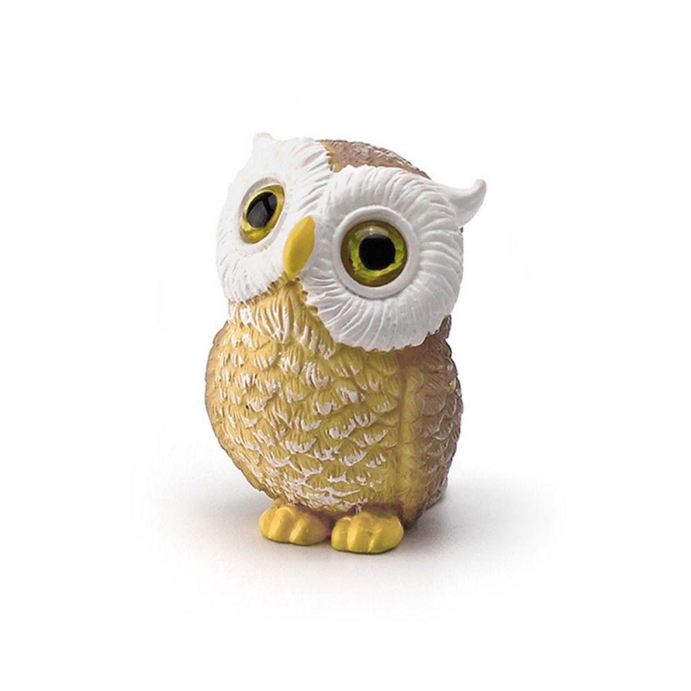 Resin Crafts Owl Miniatures Cute Mini Owl Ornaments Creative Simulation Owl Ornaments  Outdoor