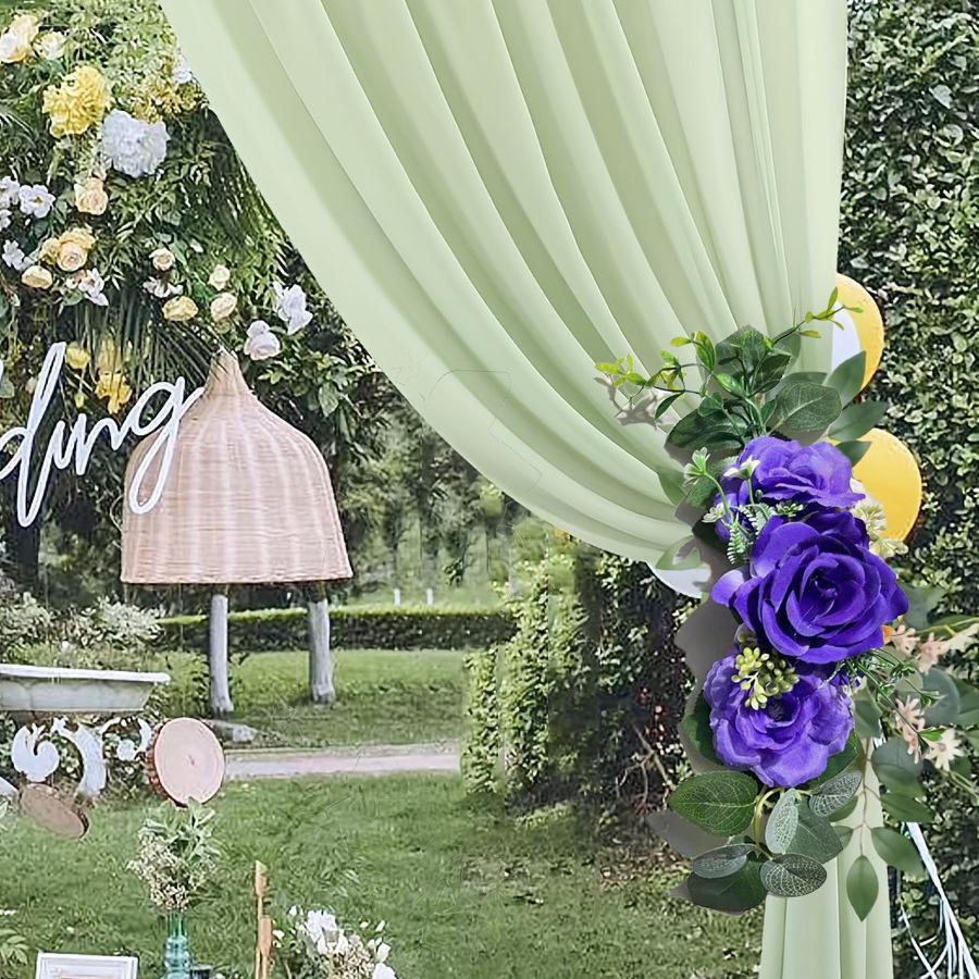 2 шт. Уличные Имитация Розы Многоцветные Цветы для Спинки Стула Арка Угловой Цветок