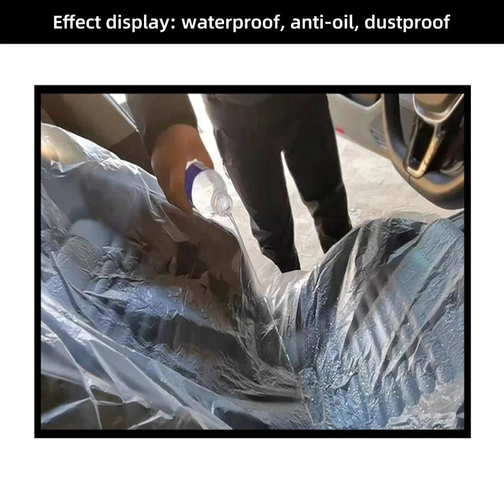 50 шт. одноразовые чехлы для автомобильных сидений из пластика, противообрастающие, водонепроницаемые, пылезащитные чехлы для подушек сидений, принадлежности для салона автомобиля