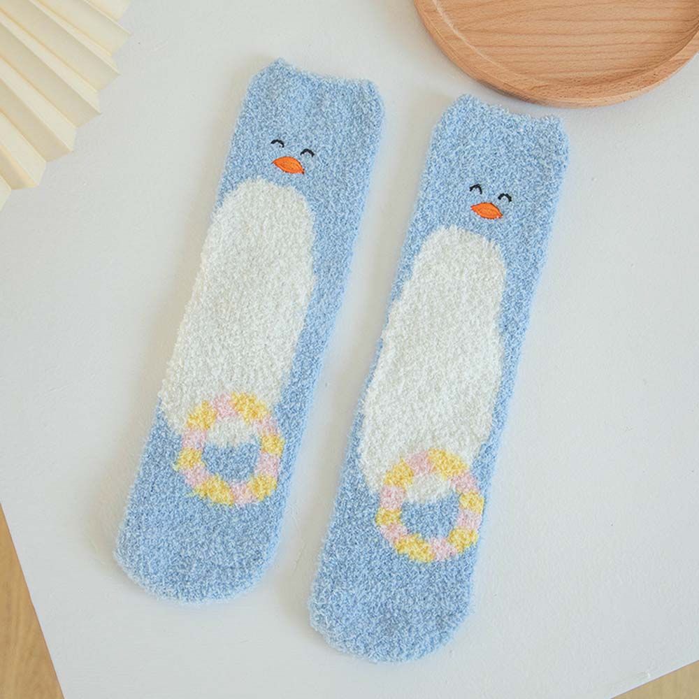 Socks Animal Print Simple Cute Floor Socks Mid-tube Socks Coral Fleece Socks Female Hosiery