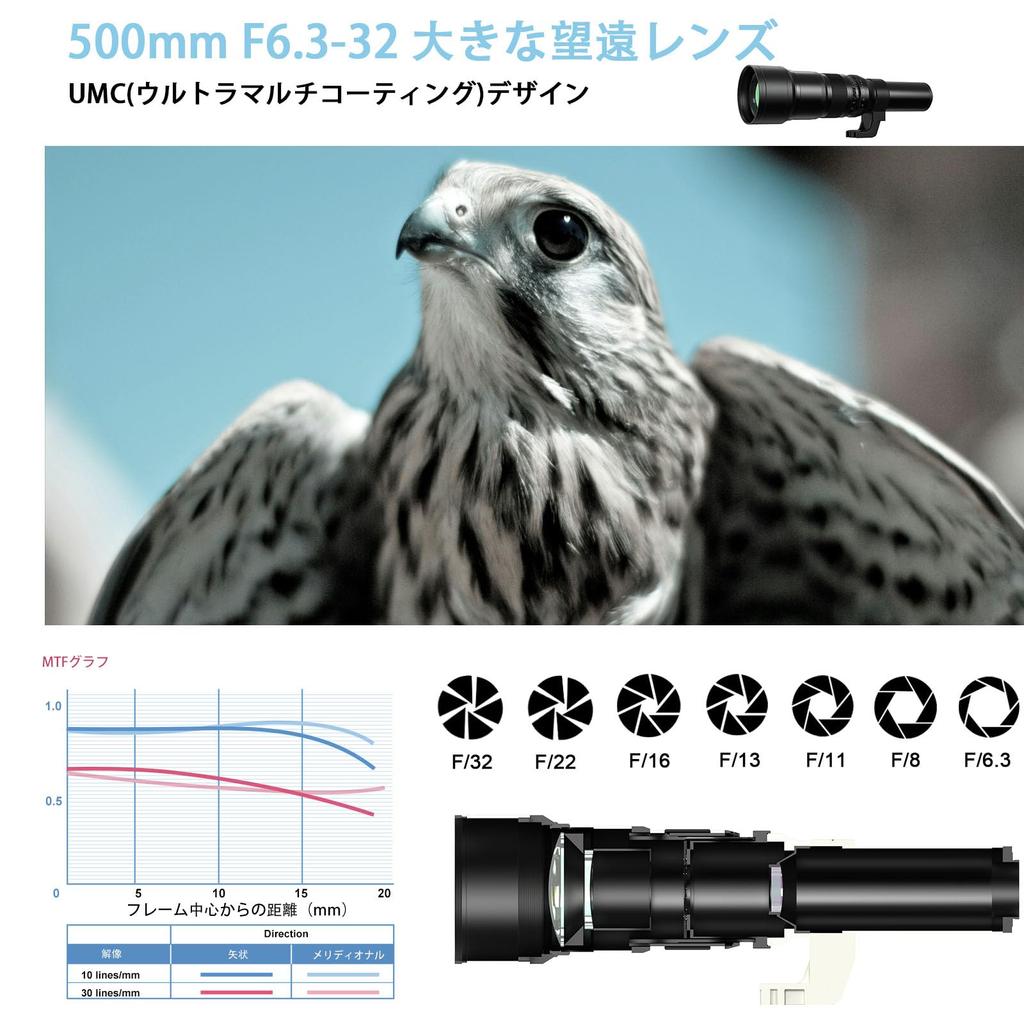 Lightdow 500mm Large Telephoto Lens SLR Lens Compatible with Nikon D3100 D3200 D3300 D3400 D3500 D5100 D5200 D5300 D5500 D5600 D7100 D7200 D7500 D7000