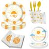Sun Birthday Party Theme Tableware Disposable Paper Plate Paper Cup Paper Towel Baby Shower Party Decoration Set