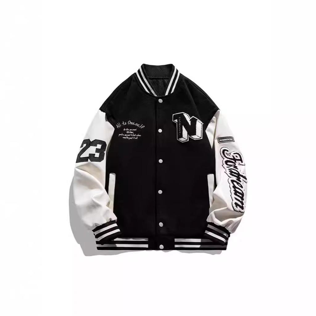 Вышитая верхняя одежда Мужское американское повседневное универсальное пальто Мужские и женские парные куртки на весну и осень Бейсбольная форма