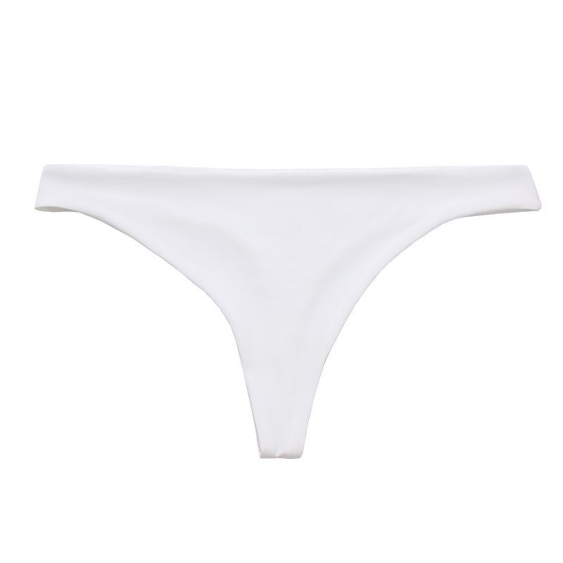 European-American Low Waist Cotton Seamless Nude Thong for Women