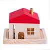Little Cottage Wooden Decorative Ornament, House, Incense Burner, Incense Cone Holder, Stylish, Made In Japan (Red)