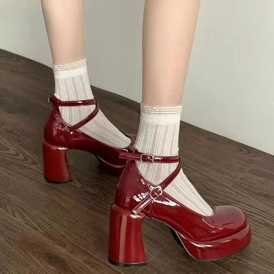 Дизайнерские женские туфли-лодочки для ночного клуба, модные туфли с ремешками крест-накрест и пряжками, 2025 Новые весенне-осенние туфли для свадебной вечеринки