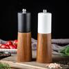 Solid Wood Salt And Pepper Grinder Sets Manual Spice Pepper Mill Freshly Ground Seasoning Ceramic Core Grinding Set Kitchen Tool