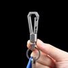 Titanium Alloy Quick Release Double Buckle Keychain with Universal Carabiner Ring