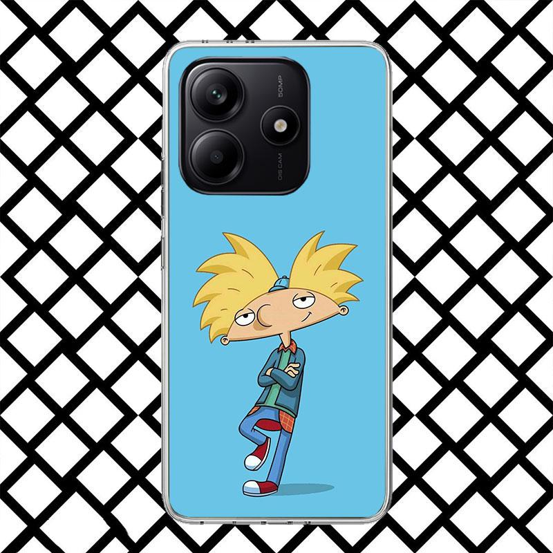 Мультяшный чехол для телефона Hey Arnold для Xiaomi Redmi Note 15 14 14S 13 12 12S 11 Pro Plus 11E 11T 11S 10S 5G Мягкий чехол Fundas