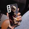 Черный чехол для телефона с аниме-клевером для Samsung Galaxy S26 S25 Edge S23 S24 Ultra S22 Plus S21 S20 FE Уникальный чехол Мягкий чехол Galax