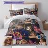 American Women Siger Pattern Bedding Quilt Set Quilt Cover Pillowcase Home Decoration Gift (1 * duvet cover + 2 * pillowcase, without core)