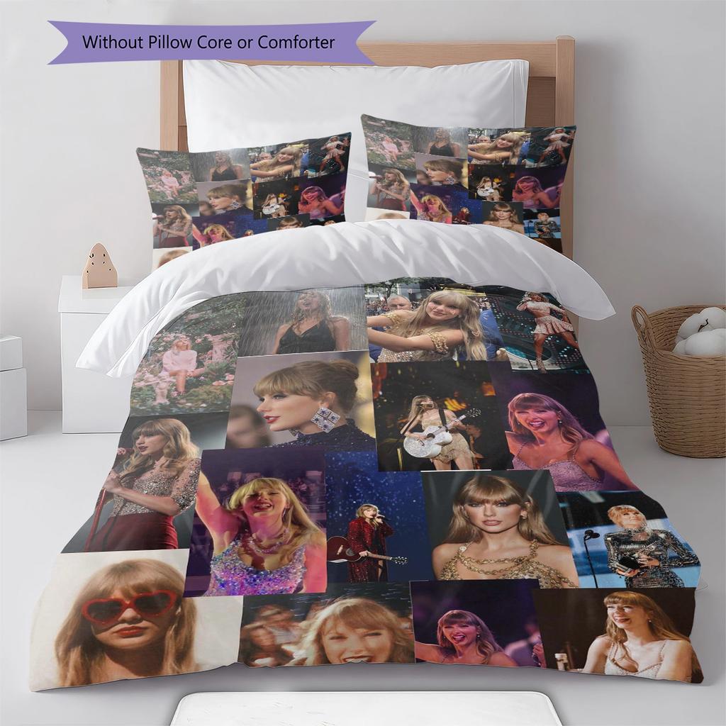 American Women Siger Pattern Bedding Quilt Set Quilt Cover Pillowcase Home Decoration Gift (1 * duvet cover + 2 * pillowcase, without core)