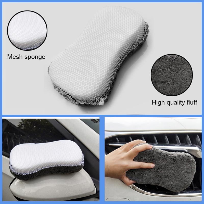 9 шт., наборы для чистки автомойки, полотенца из микрофибры, румяна, губка для мытья, перчатки, аппликатор для ухода за полировкой, подушечки для автодетейлинга, моющие средства