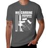 Футболка M4 Carbine быстросохнущая однотонная для мальчиков с принтом животных аниме Мужская хлопковая футболка