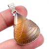 Подвеска из натурального ботсванского агата из стерлингового серебра 925 пробы 1,75 дюйма B7w11