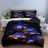 Blue and orange lilies. Bedding sets Duvet cover sets Duvet covers Pillowcases(1*Duvet Cover 2*Pillowcases without duvet insert)