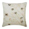 Throw Pillow Covers Ivory Pearl Decorative Silk Pillow Square Floral Lace Embroidered Pillow Bed Sofa Ivory PillowCase - Wedding Bells