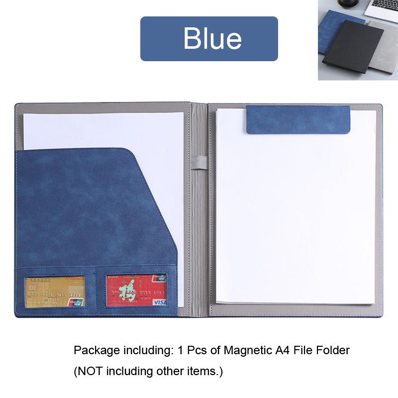 University A4 Leather Padfolio Portfolio Folder Magnetic Clipboard Business Executive Folders Documents Holder Organizer Office