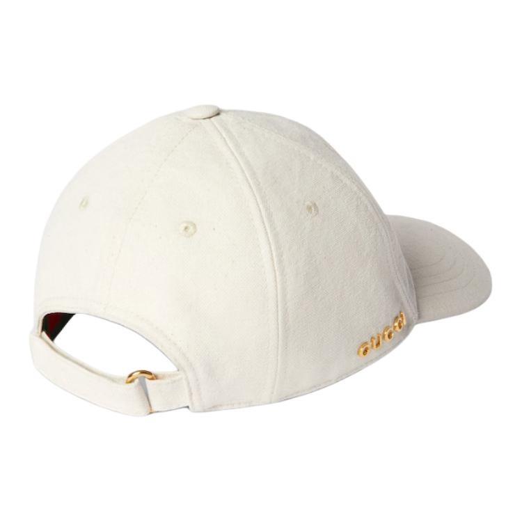 GUCCI Canvas Baseball Caps Women's White 7923863HA1Z9000
