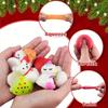 20Pcs Christmas Mochi Squishies Toys Santa Claus Snowman Squeeze Stress Relief Toysfor Kids Christmas Gift Classroom Rewards