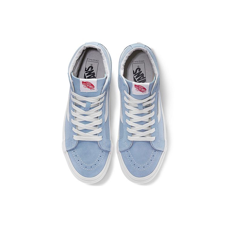 Vans Sk8 Lx Retro Solid Color Casual High Top Skate Shoes Unisex Sneakers Blue White VN0A4BVBVZ5