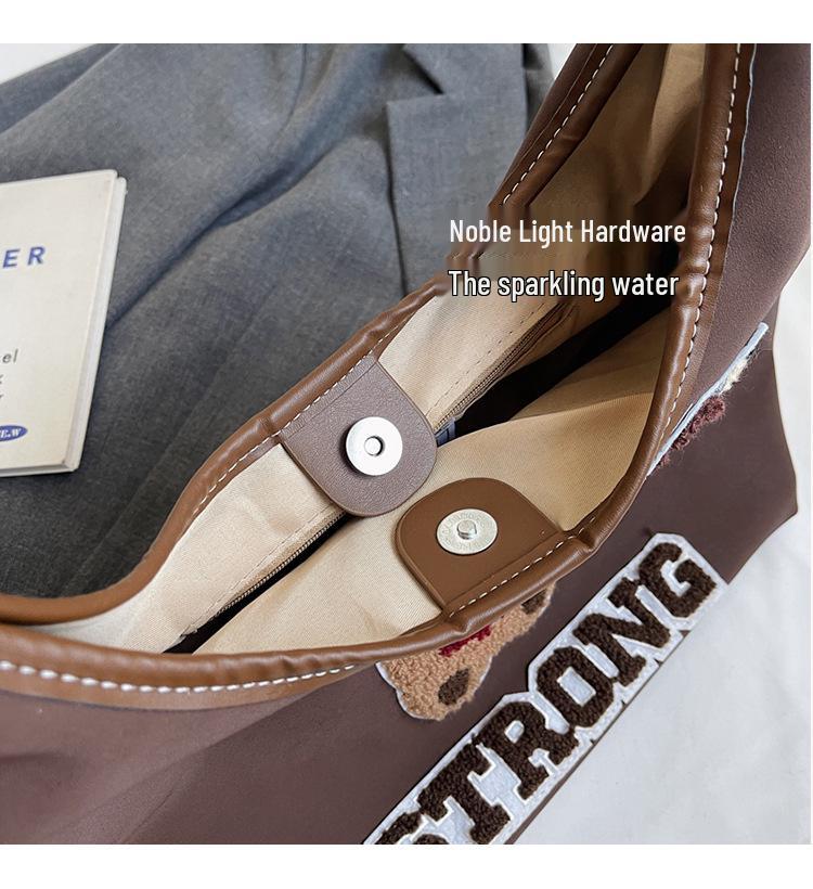 2025 Women's Casual Autumn/Winter Teddy Bear Tote – Large Capacity Shoulder Bag for Work and Class