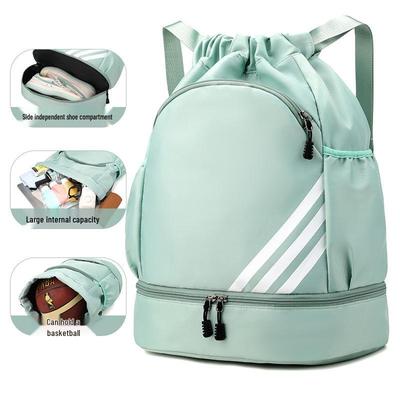 Женский спортивный рюкзак-мешок большой вместимости со шнурком и отделением для обуви - Идеально подходит для баскетбола, футбола и занятий в спортзале